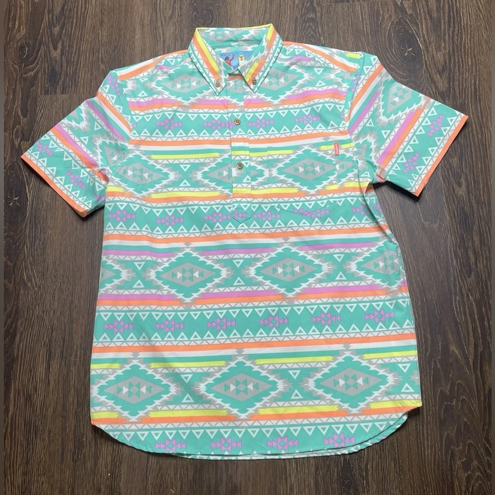 Chubbies The En Fuego Wild Short Sleeve Popover Men's Size Medium